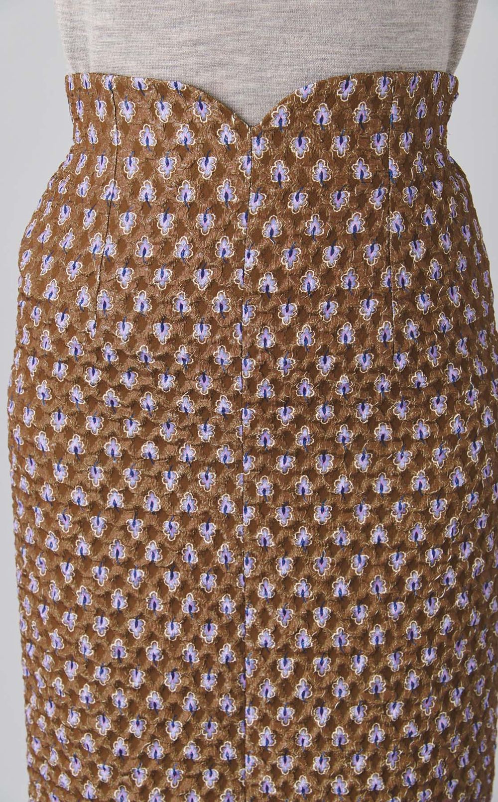 フラワープリントジャガードスカート