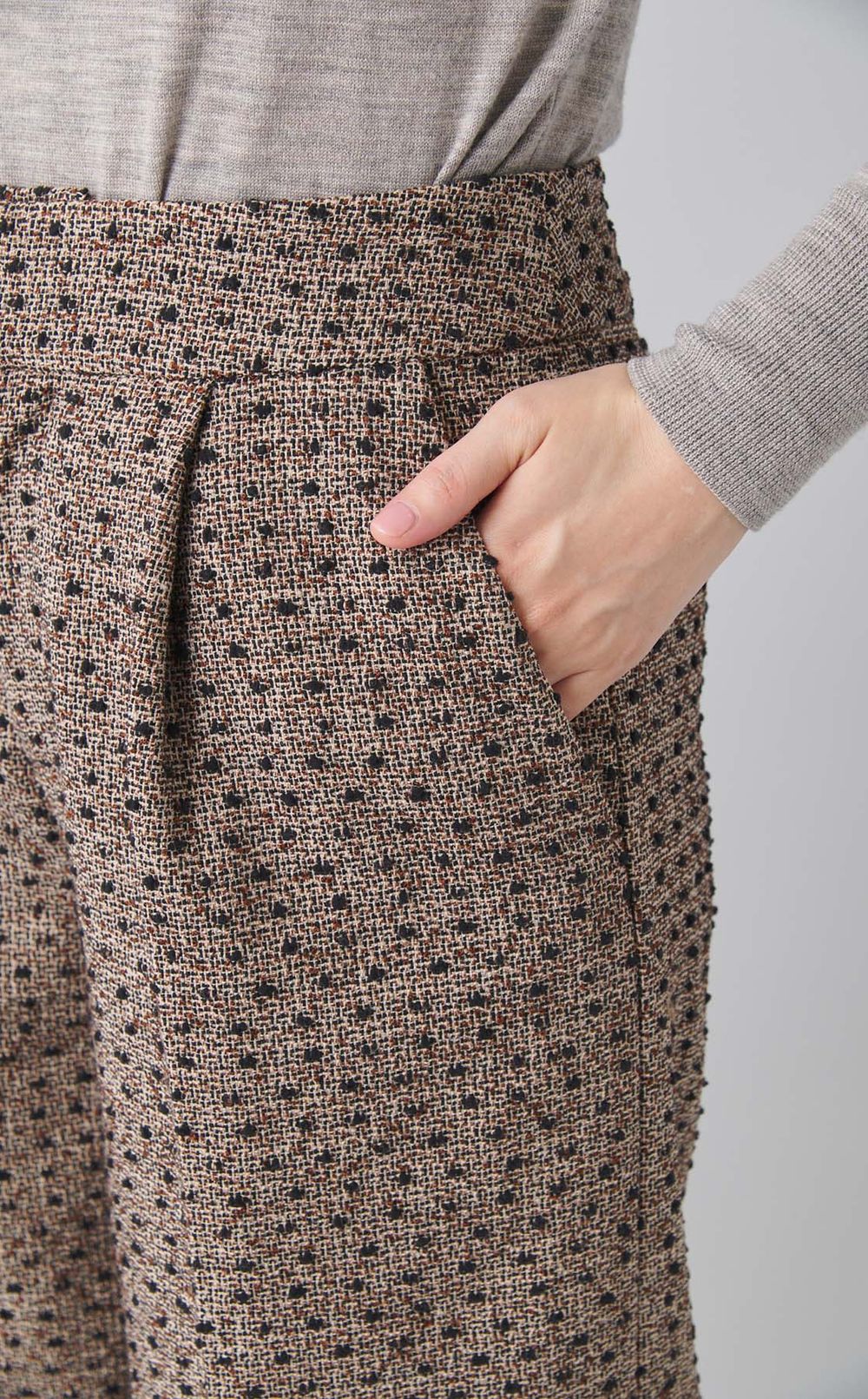 ミックスジャガードワイドパンツ