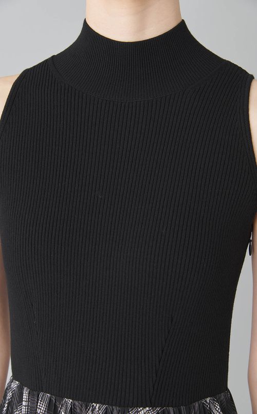 ニットドッキングプリーツワンピース