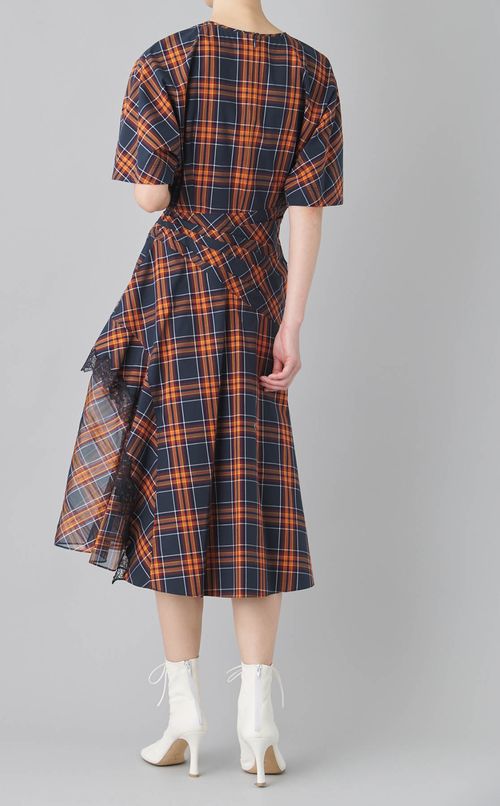 オーガンジーコンビドレープワンピース