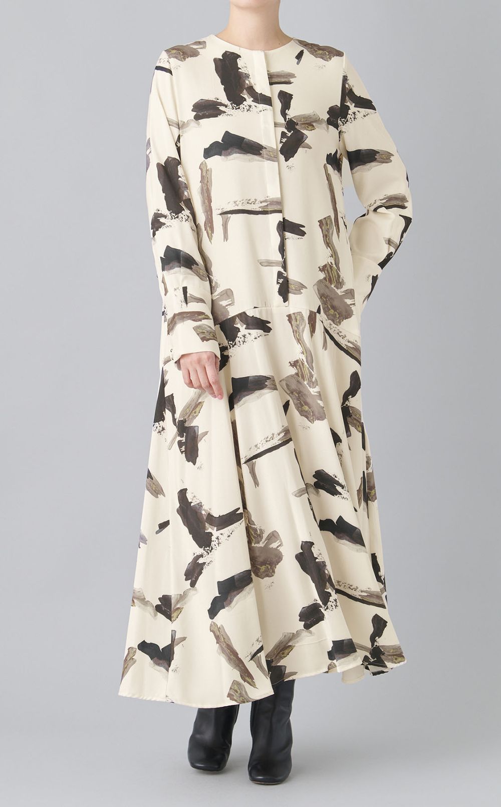 プリントAラインワンピース