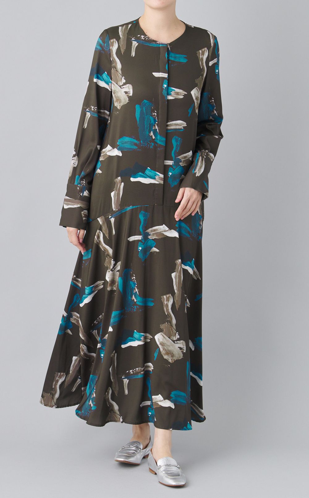 プリントAラインワンピース