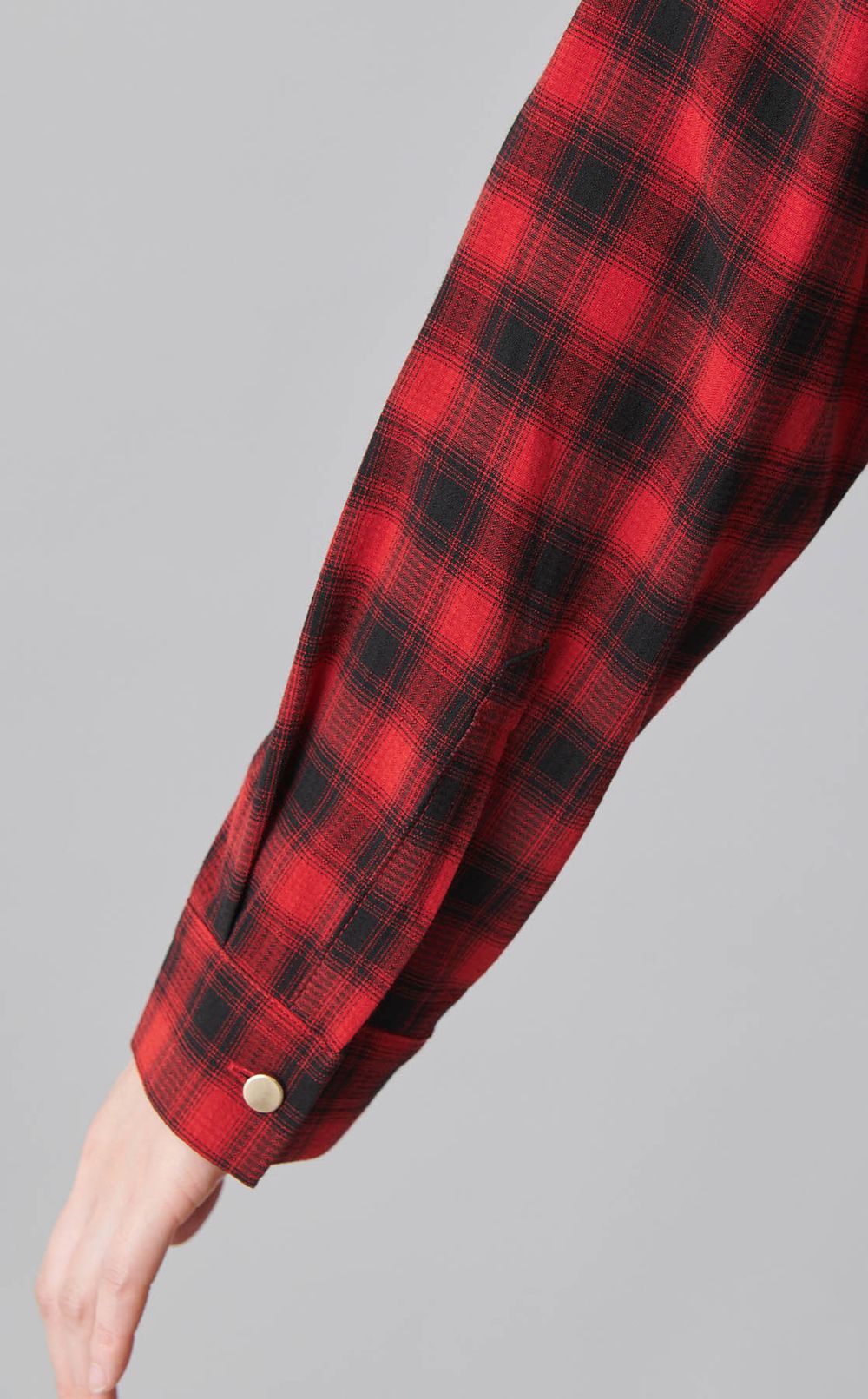 チェック柄シャツワンピース