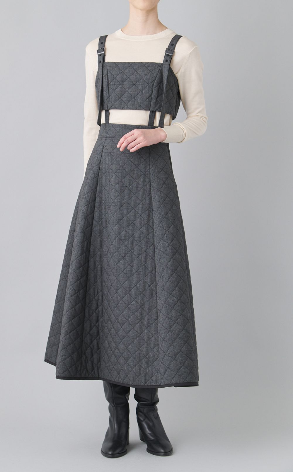 キルティング2wayジャンパースカート