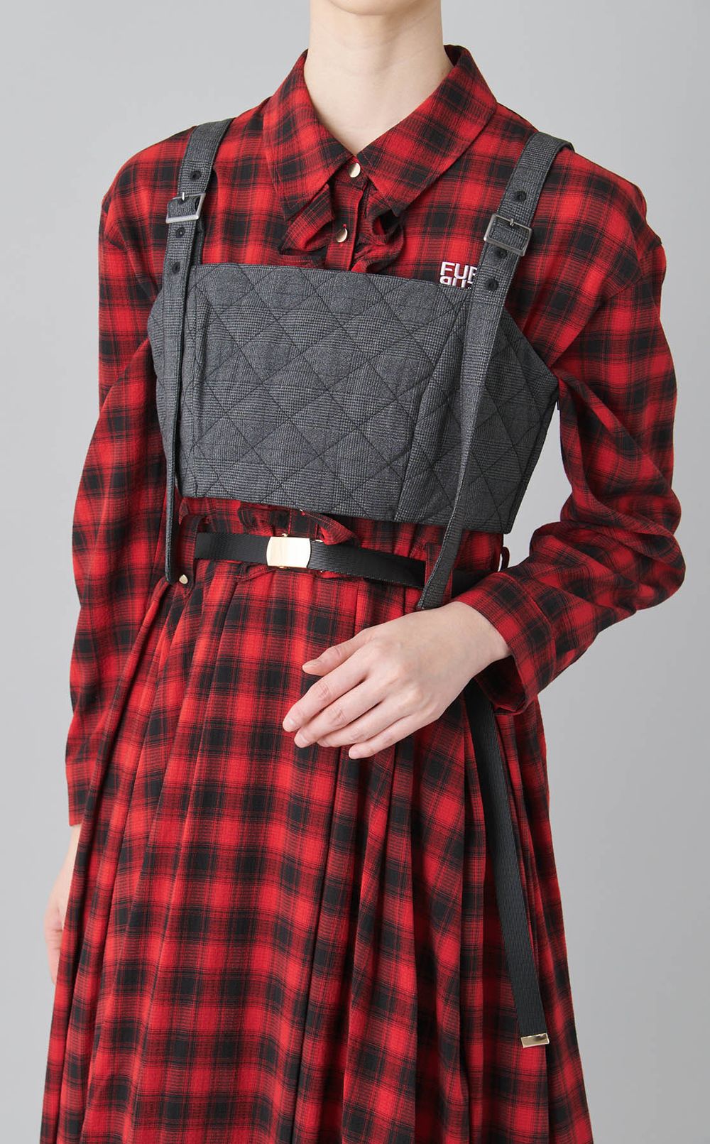 キルティング2wayジャンパースカート