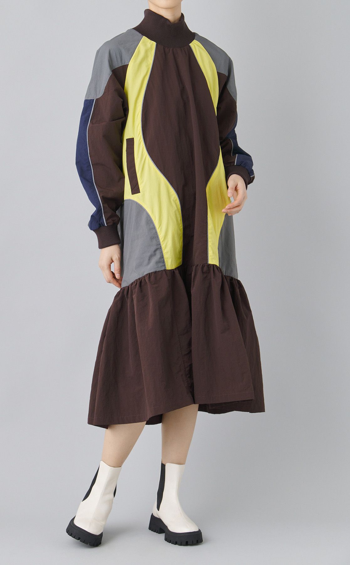 NON TOKYO ワンピース NON TOKYO｜カラー切替ナイロンワンピース