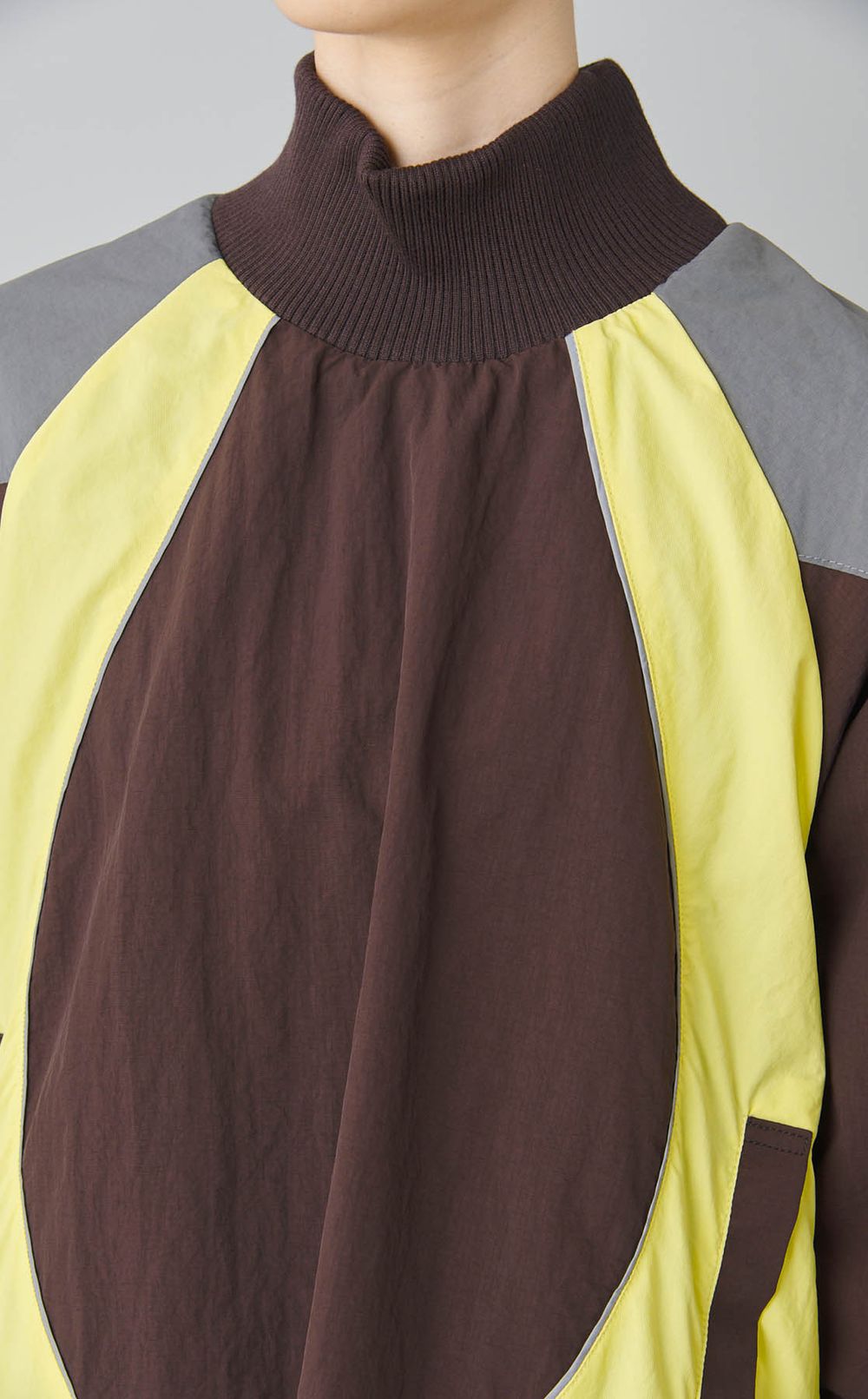 カラー切替ナイロンワンピース