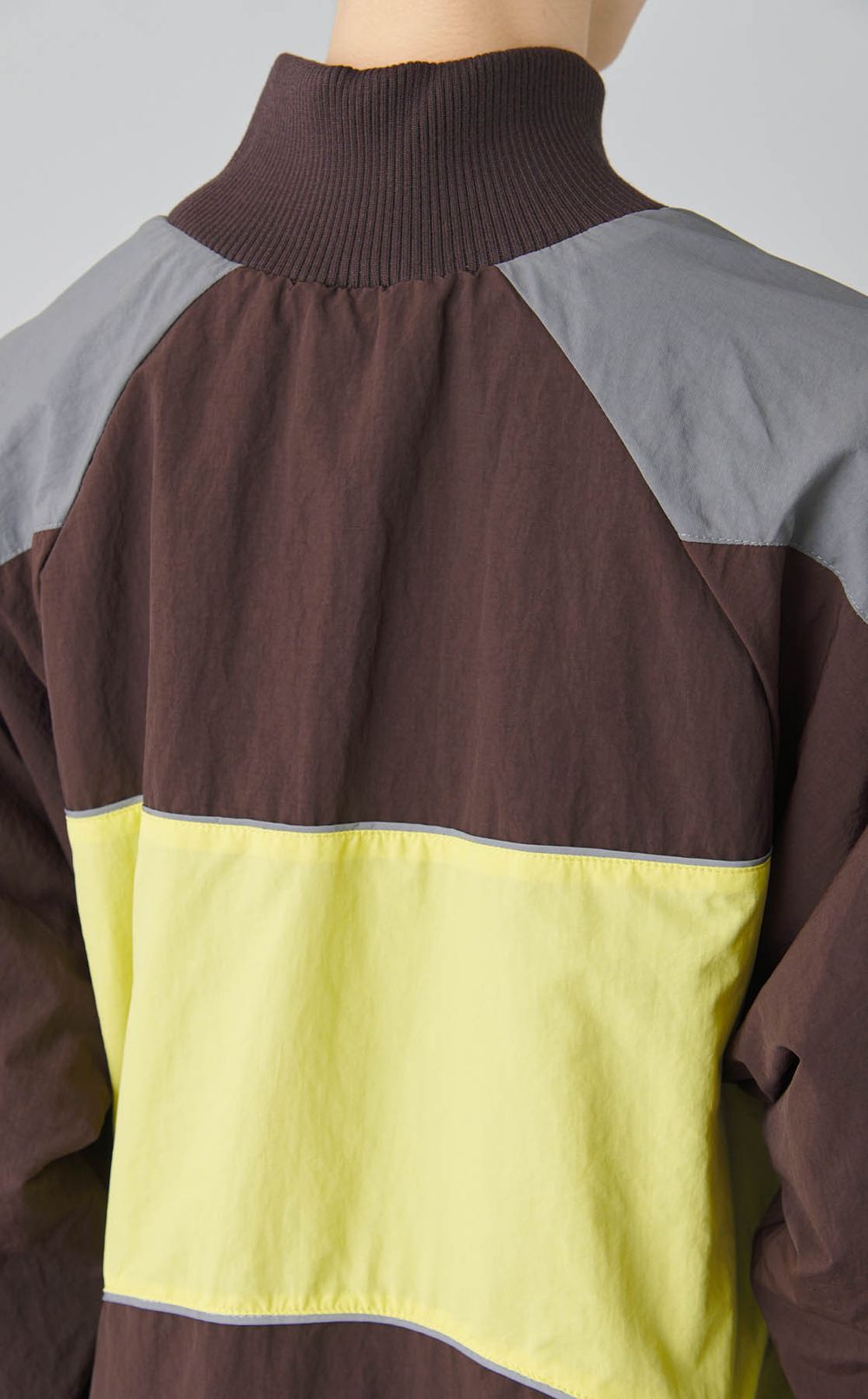 カラー切替ナイロンワンピース