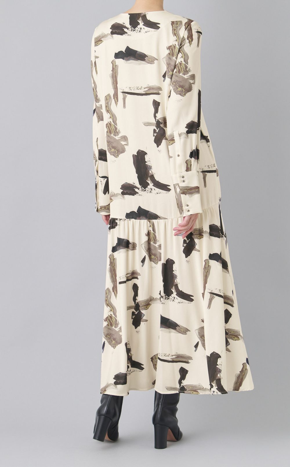 プリントAラインワンピース