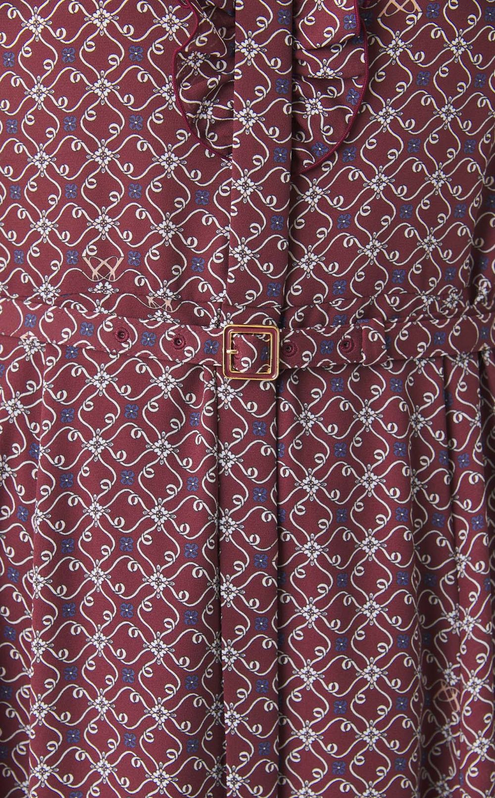 メダリオンプリントシャツワンピース