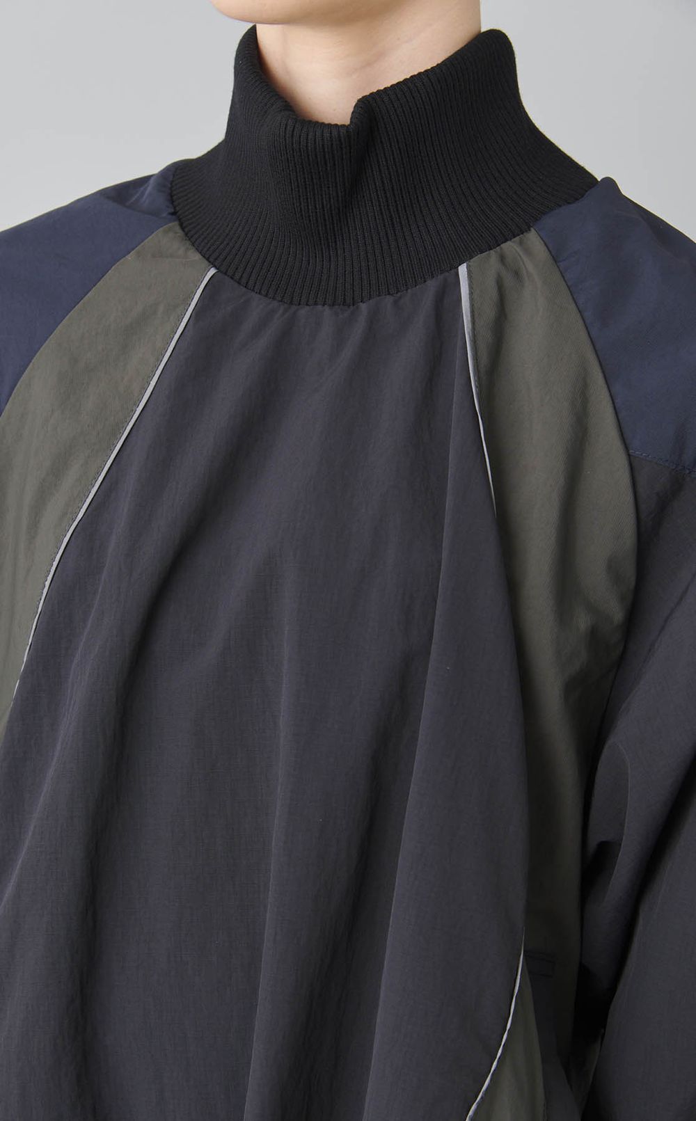 カラー切替ナイロンワンピース