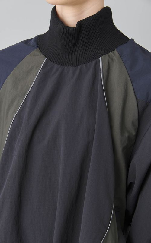 カラー切替ナイロンワンピース