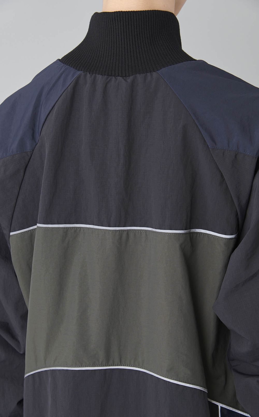 カラー切替ナイロンワンピース