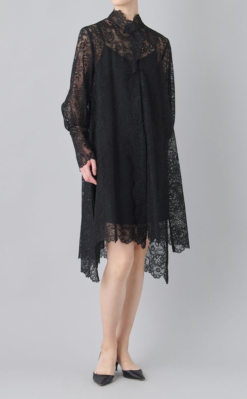 フロントフリルレースワンピース