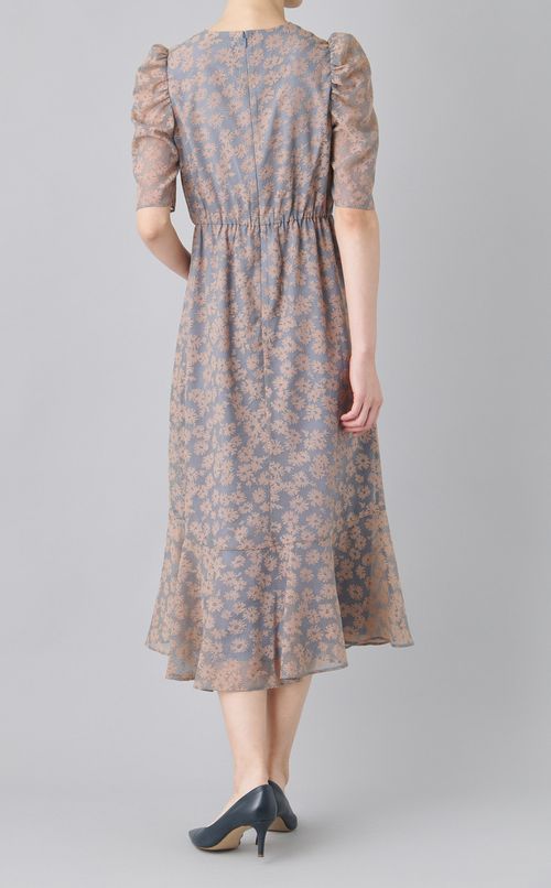 メッシュフラワーレースワンピース