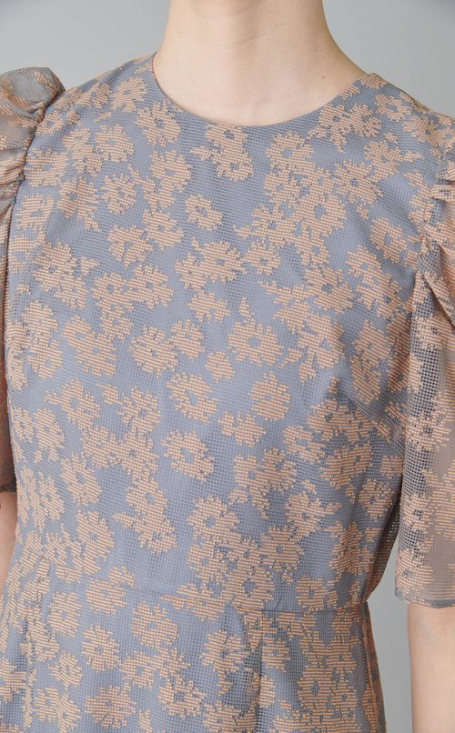 メッシュフラワーレースワンピース