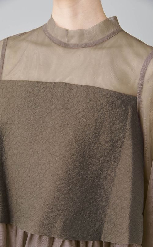 異素材コンビワンピース