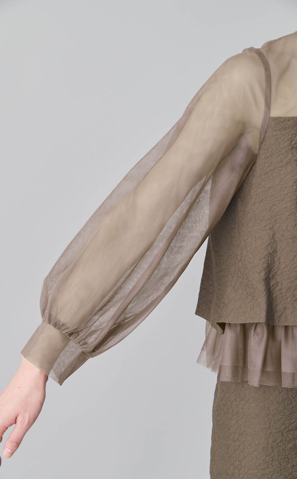 異素材コンビワンピース