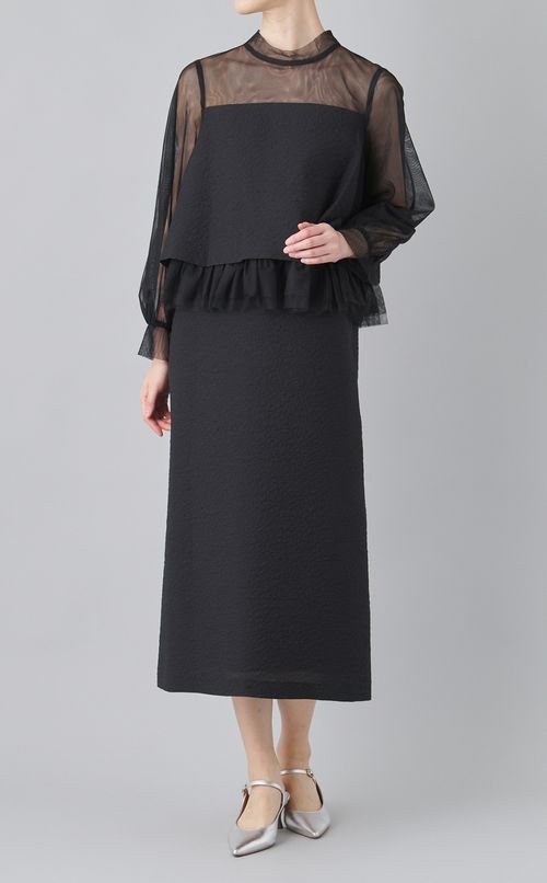 異素材コンビワンピース