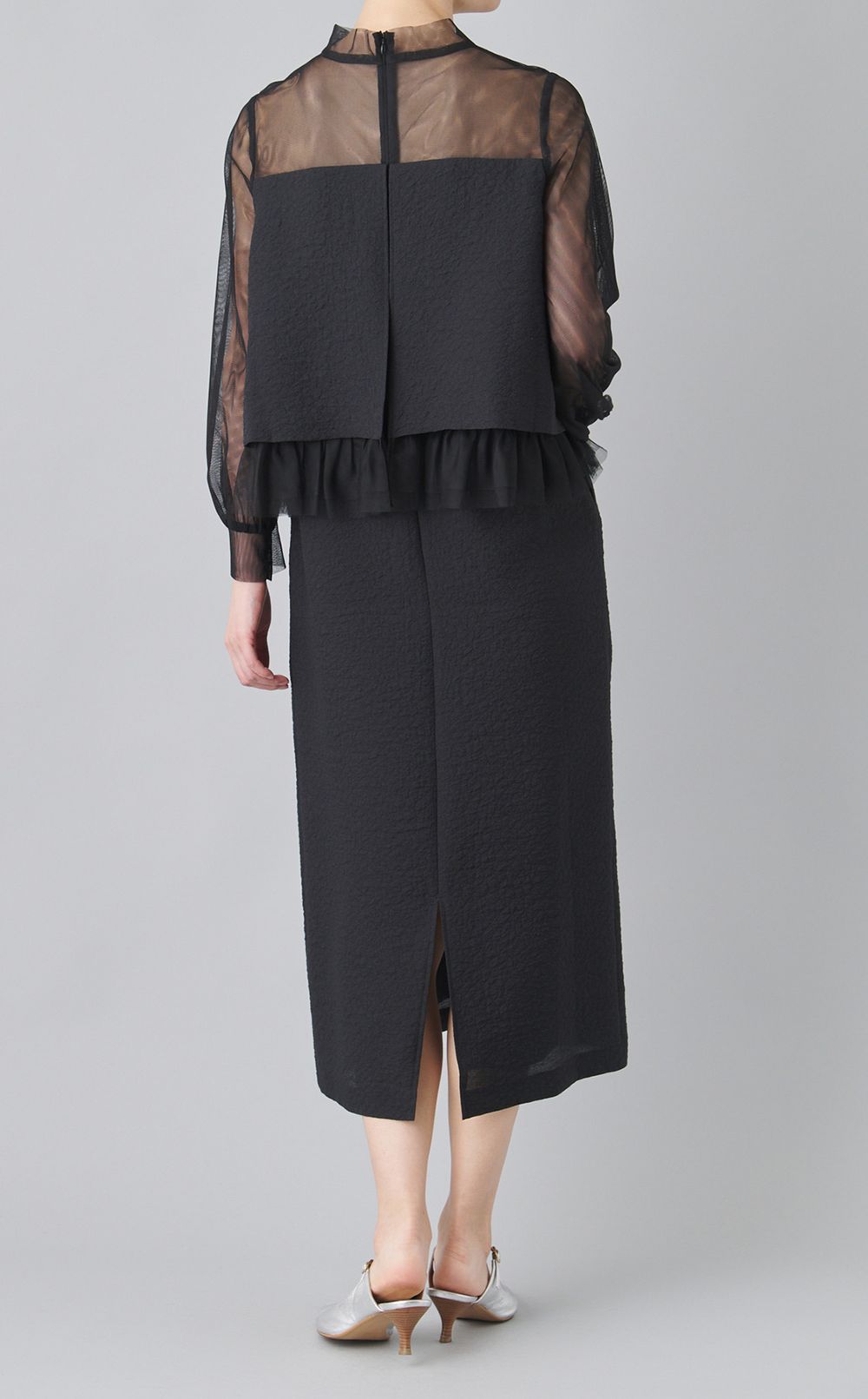 異素材コンビワンピース