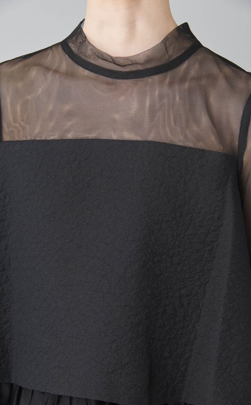 異素材コンビワンピース