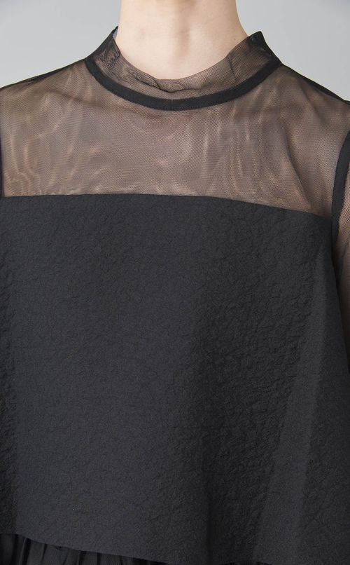 異素材コンビワンピース