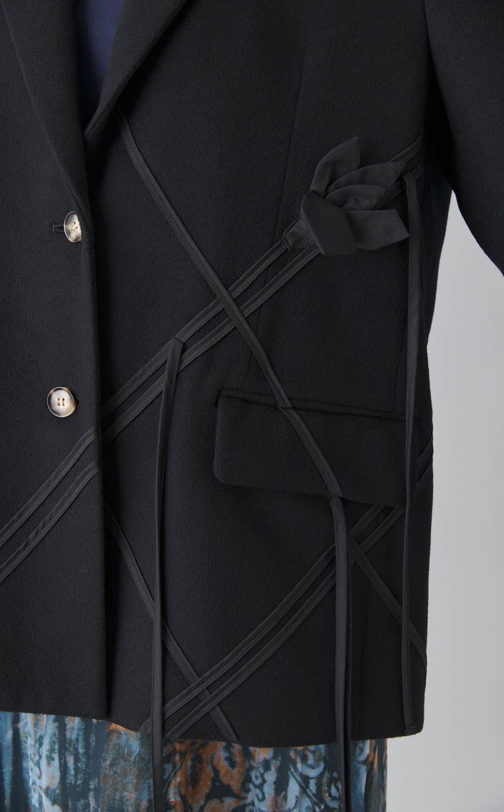 フラワーモチーフオーバーサイズジャケット