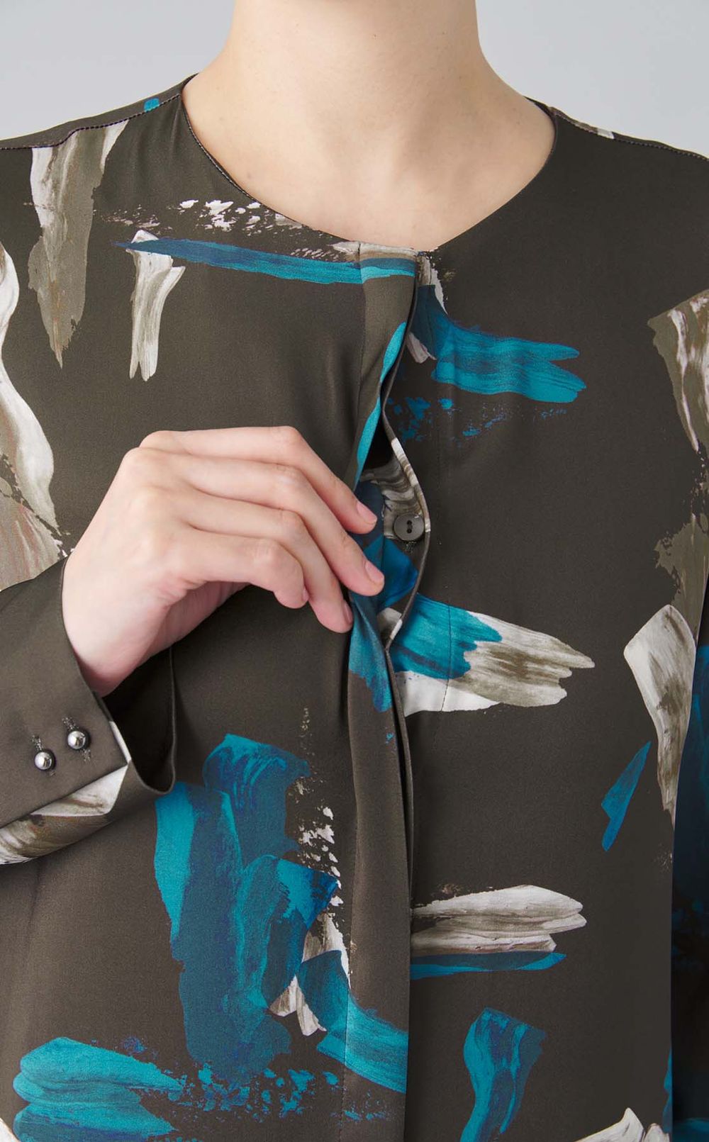 プリントAラインワンピース