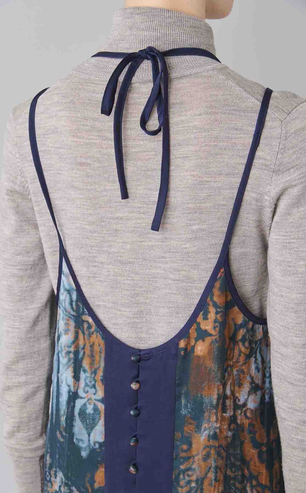 プリントレイヤードキャミソールドレス