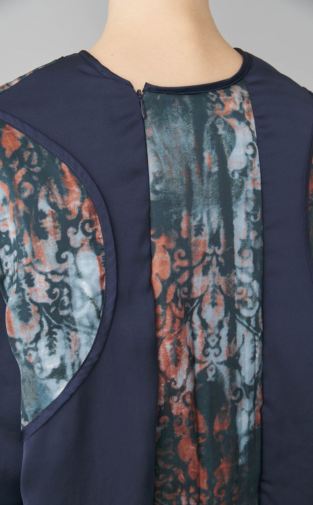 プリントコンビ中綿ブルゾン