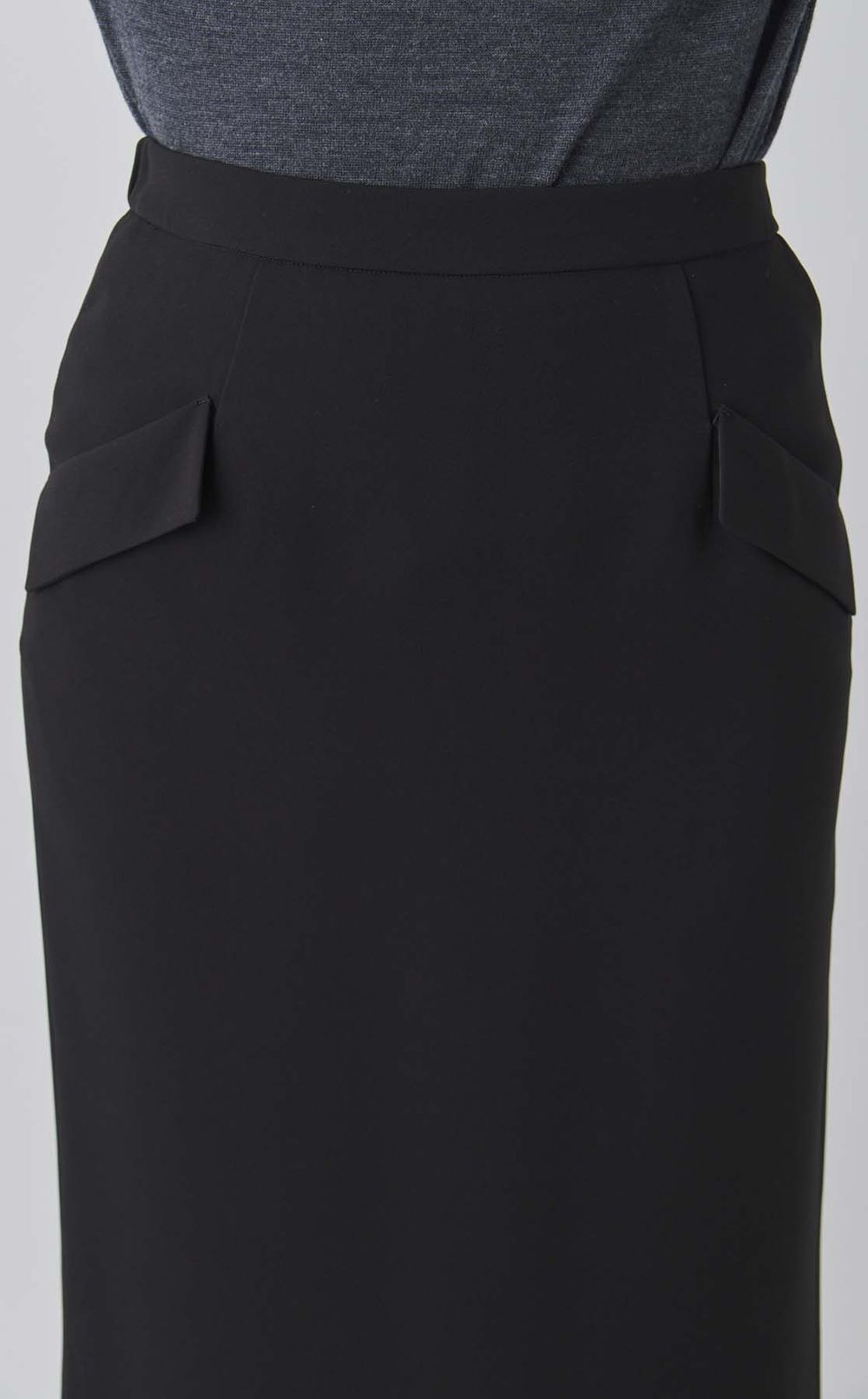 レースレイヤードセミタイトスカート