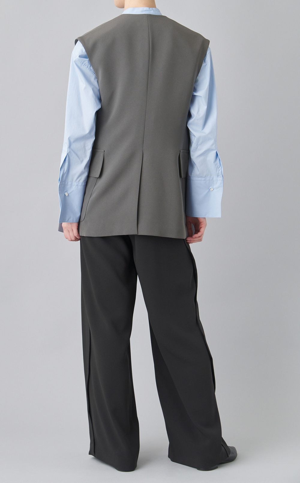 ジョーゼットノーカラーベスト