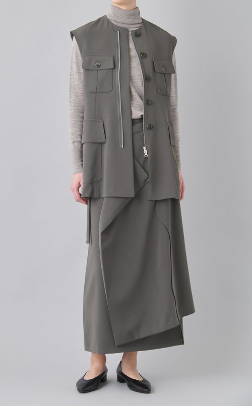 ジョーゼットウェーブ切替スカート