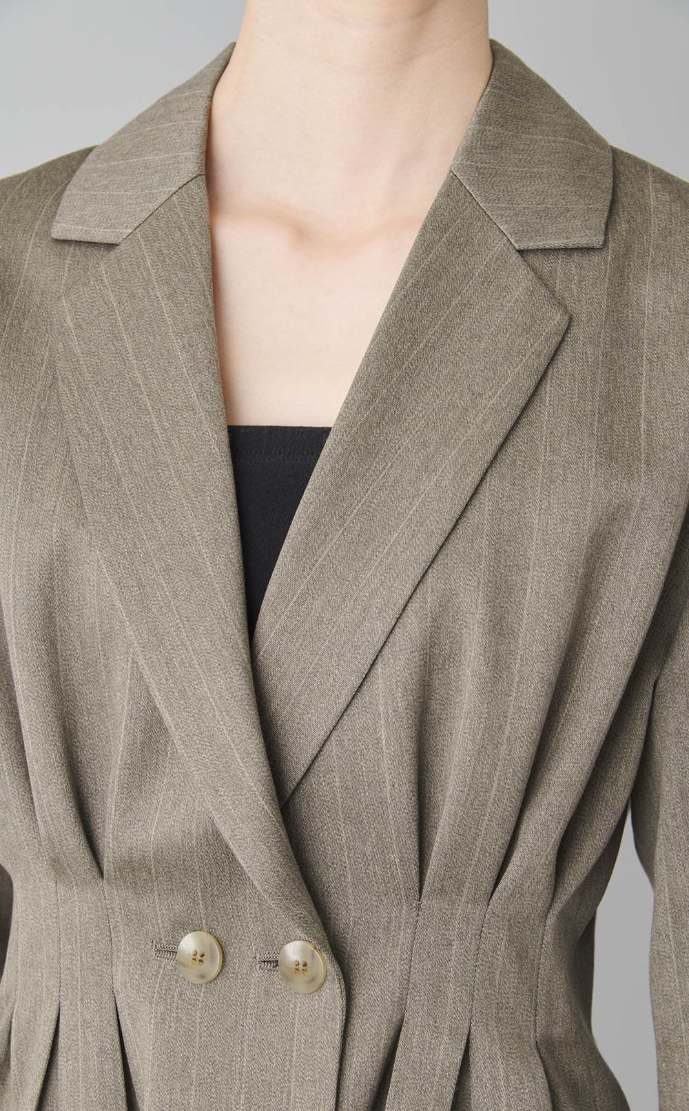 ウールテーラードタックジャケット
