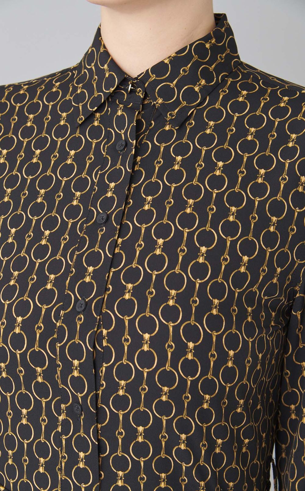 チェーンプリントジャージードレス