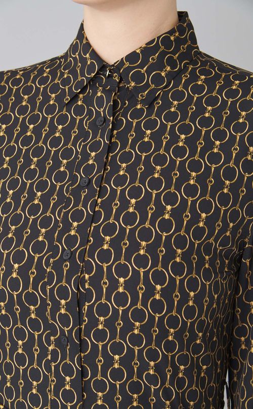 チェーンプリントジャージードレス