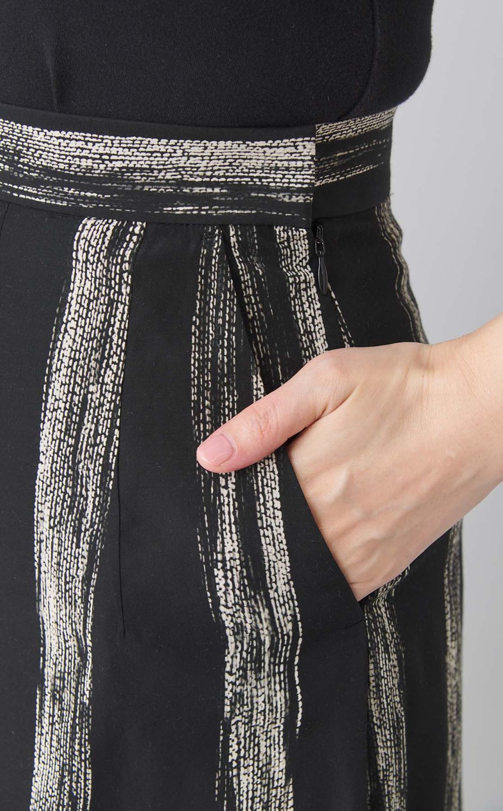 ステッチストライププリントスカート