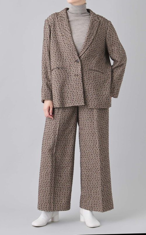 ミックスジャガードワイドパンツ