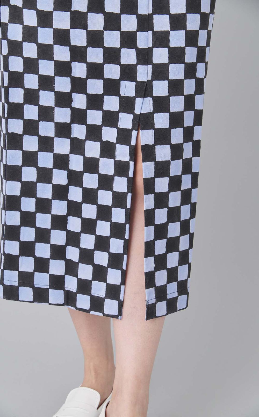 ダブルチェックキャンバススカート