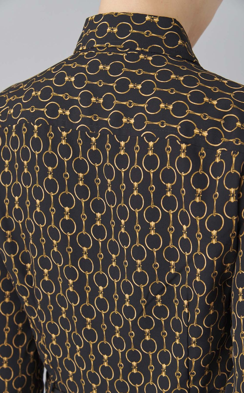 チェーンプリントジャージードレス