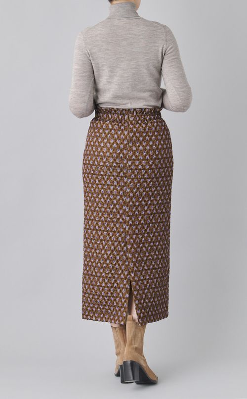 フラワープリントジャガードスカート