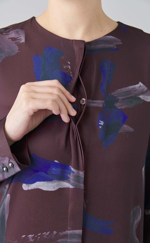 プリントAラインワンピース