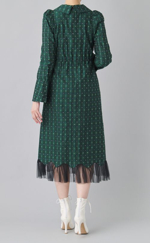 チェックジャガードワンピース