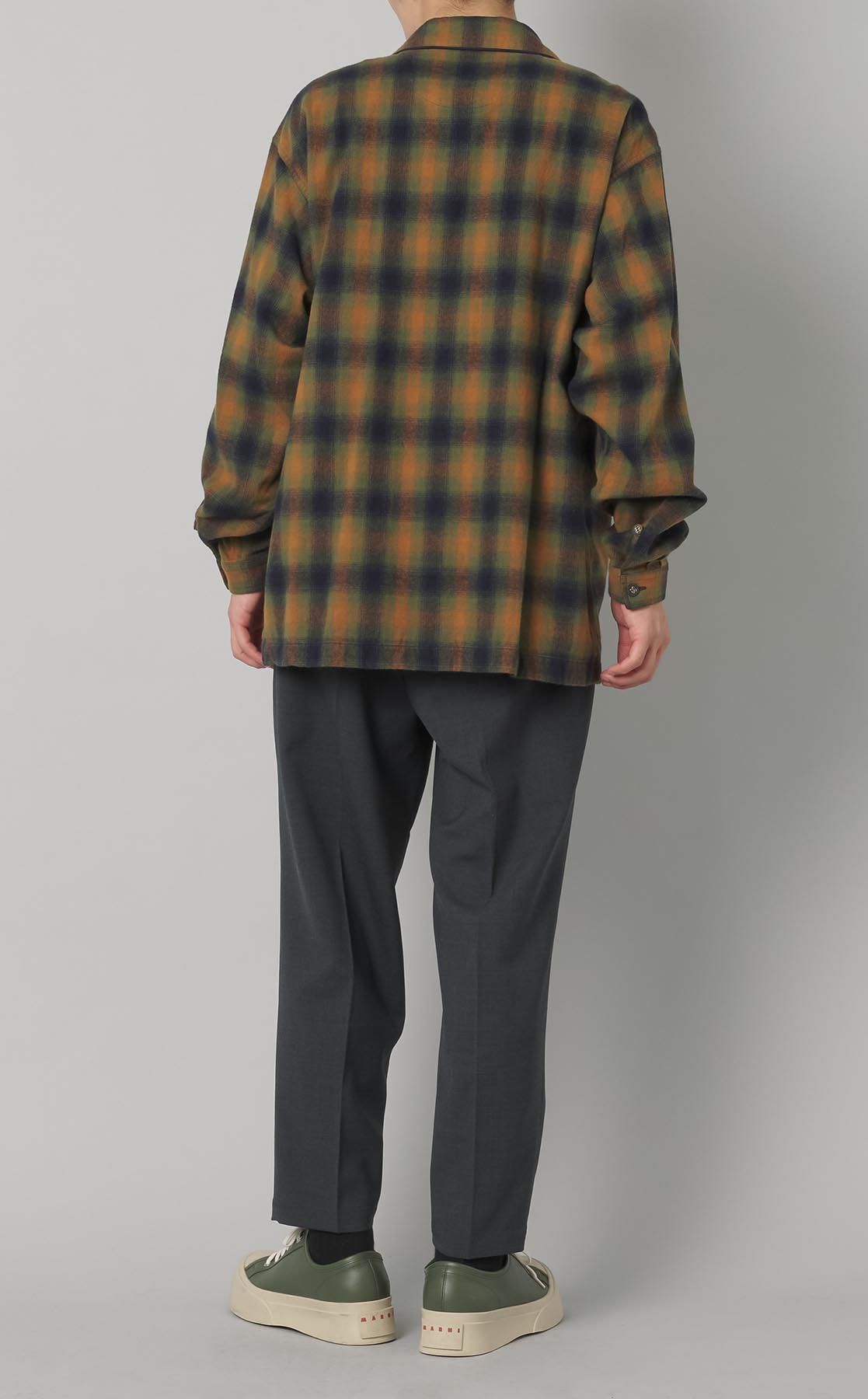 White Mountaineering｜オンブレチェックパジャマシャツ