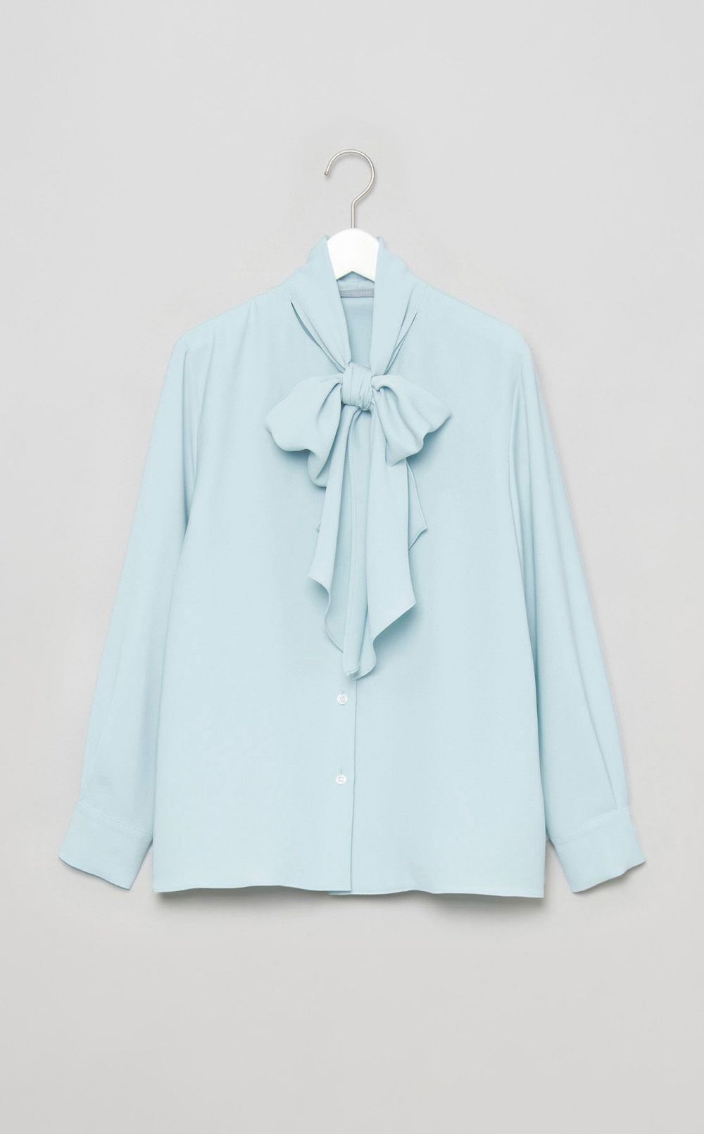 ワイドボウタイドレープブラウス