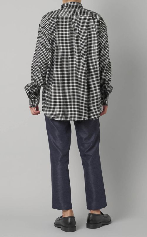 チェックネルボタンダウンシャツ