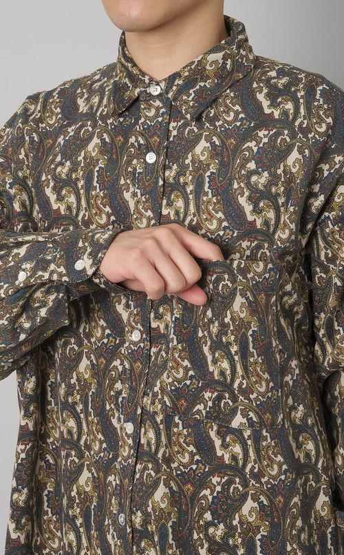 ペイズリープリントビッグシャツ