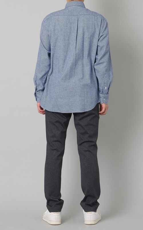 ワンポイントボタンダウンネルシャツ