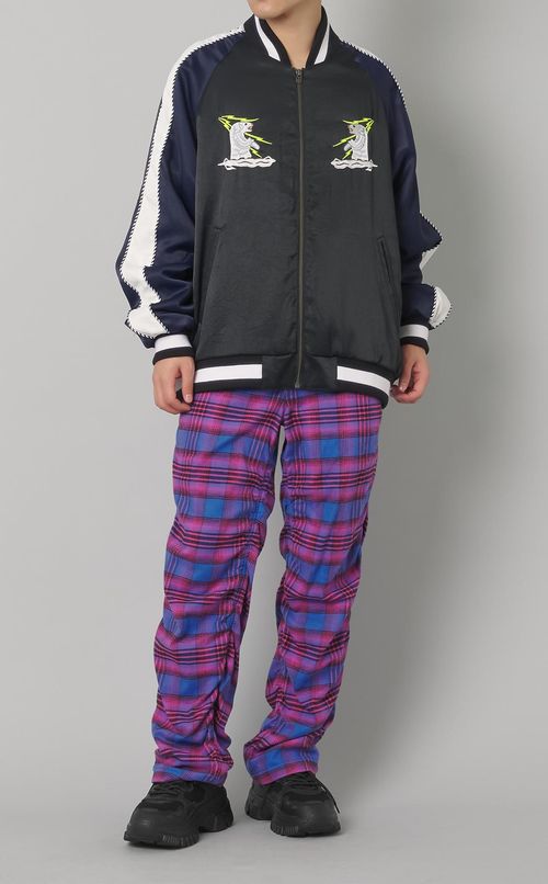 チェックパンツ