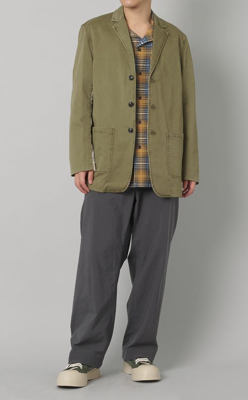 サイド切替チェックシャツ